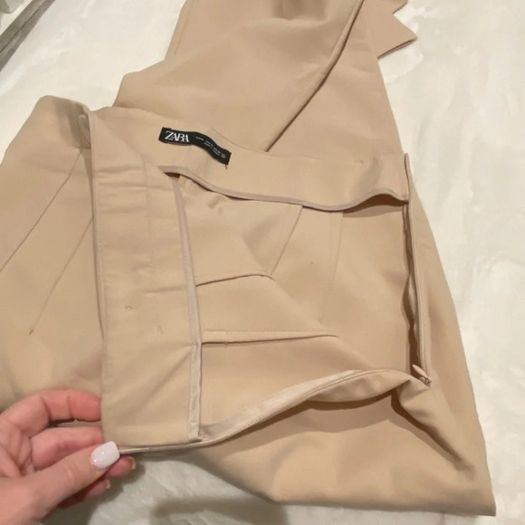 Zara Button Front High Waisted Trouser Pants 16625 - Picture 6 of 14